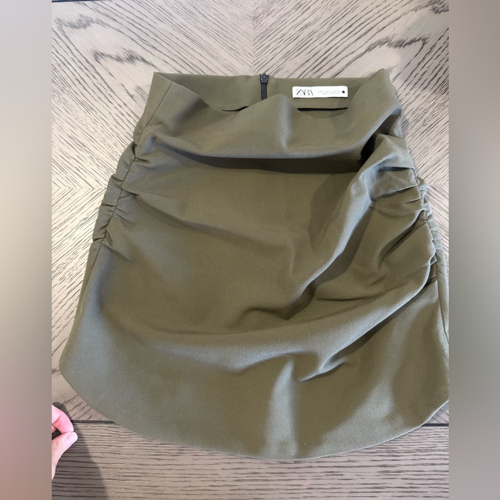 Zara Olive Mini Skirt